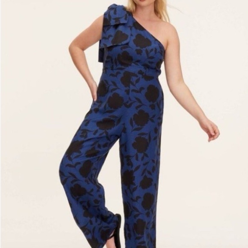 Elegant One-Shoulder Floral Jumpsuit